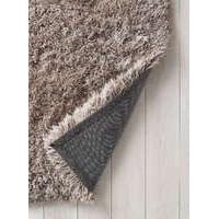 luxurious super soft taupe shaggy rug 100x150