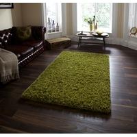 Luxury Soft Touch Green Shaggy Wool Rug - Athens 90cm x 150cm (3\' x 4\'11\