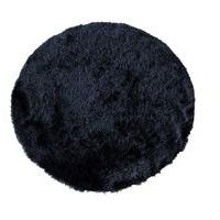 Luxury Black Shimmer Quality Shag Rug - Memphis 180 Circle