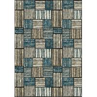 Luxury Blue Modern Geometric Rug - Genova 135x195