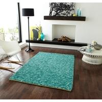 luxury thick rich teal bobbles shaggy wool rug 150cm x 230cm 4ft11 x 7 ...