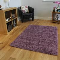 Luxury Non Shed Mauve Shaggy Lounge Rug - Ontario 110 cm x 160 cm (3ft7\