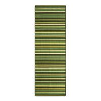 luna green stripy easy clean non slip mat