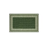 Luna Plain Green Border Machine Washable Anti Creep Mat