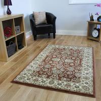 Luxurious Light Brown Country Cottage Floral Rug - 0531 Westbury 150 cm x 220 cm (4ft 11\