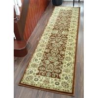 Luxurious Light Brown Country Cottage Floral Rug - 0531 Westbury 70 cm x 240 cm (2ft 4\