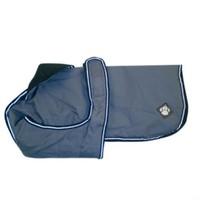 luxury water proof dog coat colour dusty blue size 25cm 10