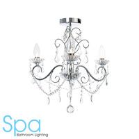 Lumilife 3 Light Semi-Flush Bathroom Chandelier