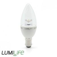 lumilife 5w b15 led candle shape bulb dimmable