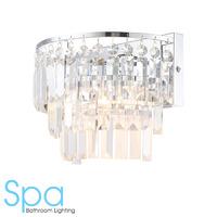 Lumilife 2 Light Crystal Wall Fitting