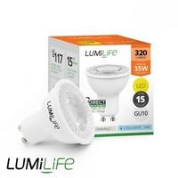 Lumilife 3.6 Watt GU10 LED Spotlight - 35W Replacement - Dimmable