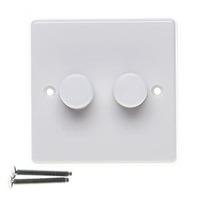 Lumilife LED Dimmer Switch - 2 Gang 2 Way - White - Dimmable