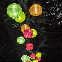 lumilife 10 multi coloured led lantern solar lights