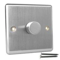 lumilife led dimmer switch 1 gang 2 way brushed metal dimmable