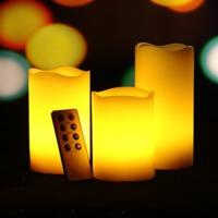 Lumilife Real Wax LED Candle Set with Remote Control - Melted Edges - Multi Effects