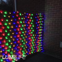 lumilife 320 led christmas net lights multi colour 24m x 16m