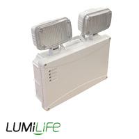 lumilife 2 x 3w led twin spot ip65 non maintained self test