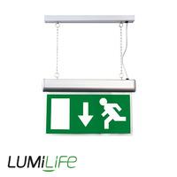 Lumilife 4W LED Emergency Exit Sign - Maintained - Suspended