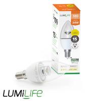 lumilife 5w e14 led candle shape bulb dimmable