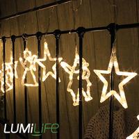 Lumilife 160 LED Icicle Christmas Lights - 8 Piece - Warm White - 2.5m