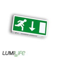 lumilife 6w led emergency exit sign maintained surface mounted