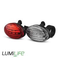 Lumilife LED Oval Front and Rear Bike Lights