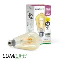 Lumilife 6W E27 Dimmable LED - Tear Drop Shape Filament - Dimmable