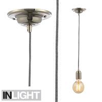 Lumilife Single Light Black Nickel Suspension Set Fitting with Herringbone Cable