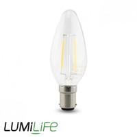 Lumilife 2.2W B15 LED - Candle Shape Filament Bulb