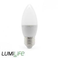 lumilife 5w e27 led candle shape cool white frosted dimmable