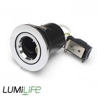 lumilife gu10 tilted fire rated downlight fitting 3 finishes available