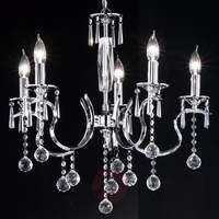 Lustrous chandelier DIAMANT, five-bulb