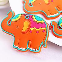 Lucky in Love Elephant Rubber Key Chain Beter Gifts Baby Birthday Giveaways
