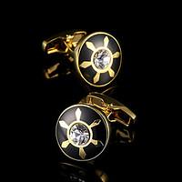 Luxury Gold Shirt Cufflinks for Mens Gift Brand Suit Sleeve Buttons Crystal Cuff link French Cufflinks Shirt Men\'s Cuffs Jewelry
