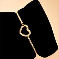 lucky star womens elegant cut out heart type bracelet