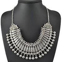 Luxurious Metallic Alloy Plating Ancient Silver Necklace Restoring Ancient Ways