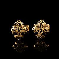 Luxury Shirt Cufflinks for Mens Gift Brand Gold Plated Cuff Buttons Cross Golden Cuff links Black High Quality Man Acc Jewelry