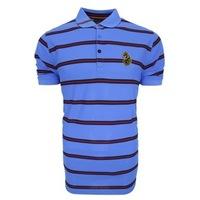 luke sport abbots engineered stripe polo shirt blue vein