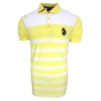 LUKE Sport Worcester Striped Polo Shirt Melo Yellow