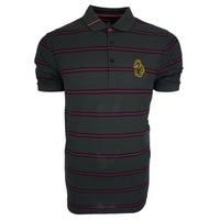 luke sport abbots engineered stripe polo shirt charcoal