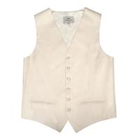 Luxury Men\'s Cream Geo Design Waistcoat