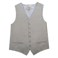 Luxury Men\'s Silver Geo Design Waistcoat