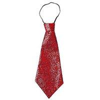 lurex tie withelastic red accessory for fancy dress