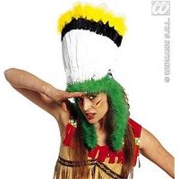 Luxury Native Indian Headgear Withmarabou Accessory For Wild West Cowboy Fancy