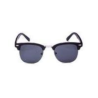 Luna Clubmaster Style Black Sunglasses