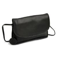 luccio ladies black leather grab bag with strap bmb003blk