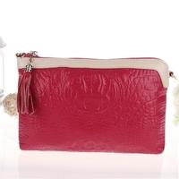 Luxury Women Clutch Bag Crocodile Pattern Genuine Leather Shoulder Chain Messenger Bag Purse