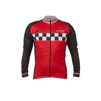 Lusso Evolve Long Sleeve Cycling Jersey - Red / 2XLarge