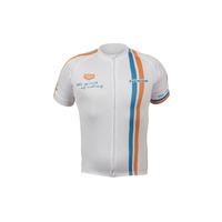 Lusso Le Mans Short Sleeve Cycling Jersey - White / 2XLarge