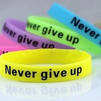 luremenever give up noctilucent printing silicone wristband braceletra ...